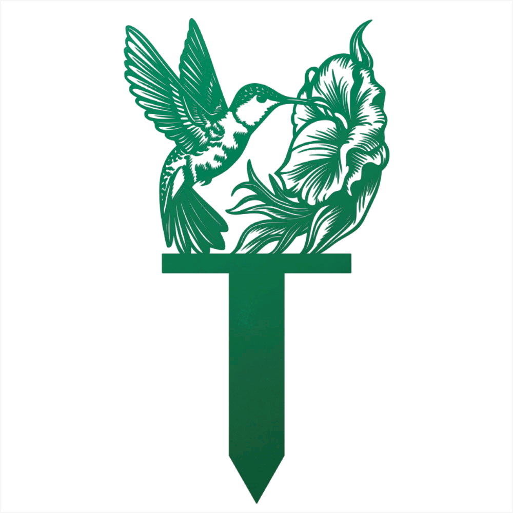 Hummingbird Garden Steel Sign