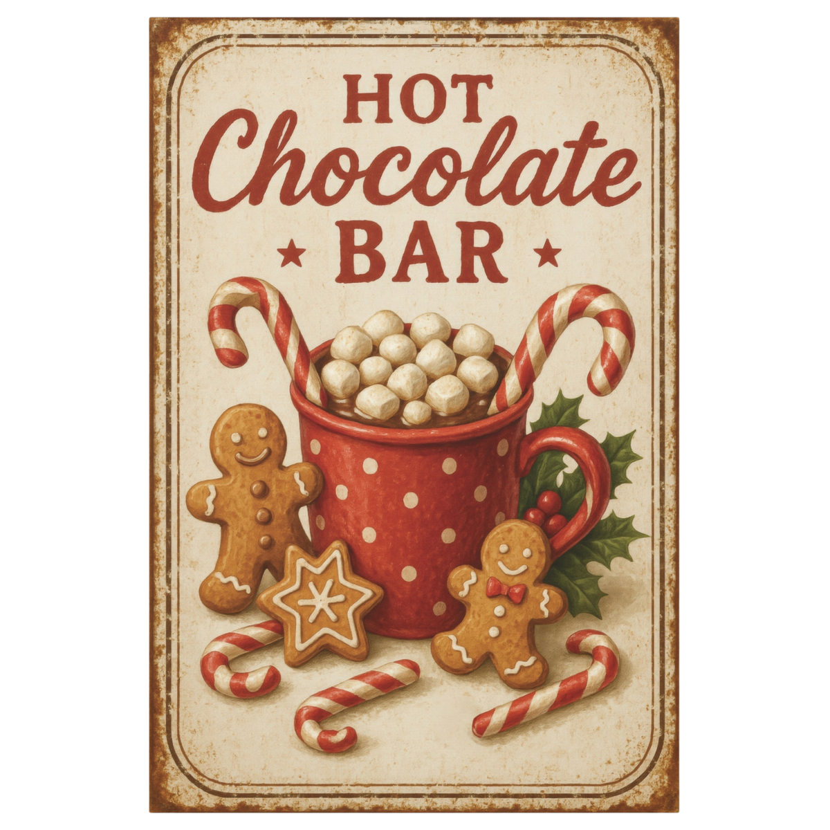 Hot Chocolate Bar Canvas Wall Art