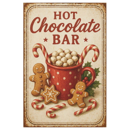 Hot Chocolate Bar Canvas Wall Art