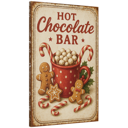 Hot Chocolate Bar Canvas Wall Art