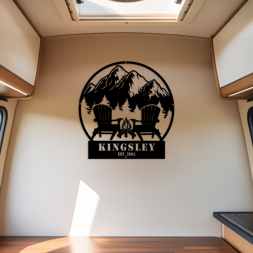Custom Camping Steel Sign