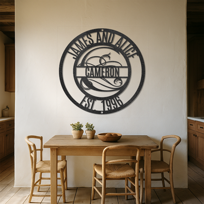 Family Name Steel Sign