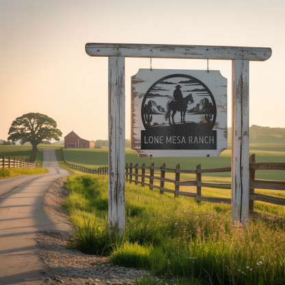 Western Ranch Steel Sign