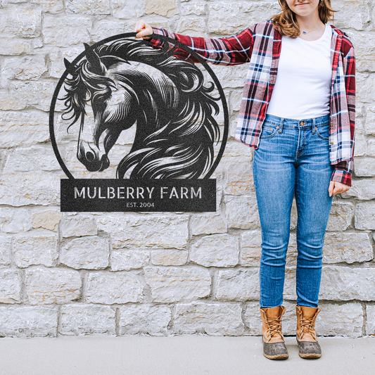 Horse Farm Steel Sign