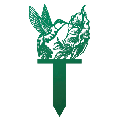 Hummingbird Garden Steel Sign