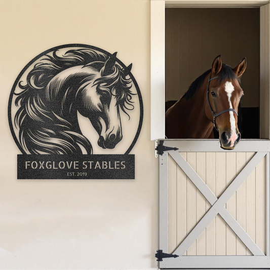 Horse Farm Steel Sign