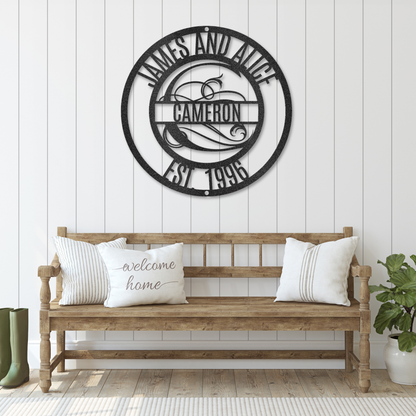 Family Name Steel Sign