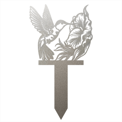 Hummingbird Garden Steel Sign