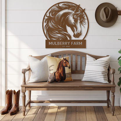 Horse Farm Steel Sign