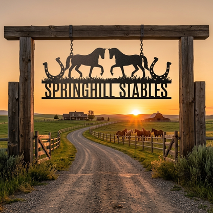 Horse Ranch Entrance Sign