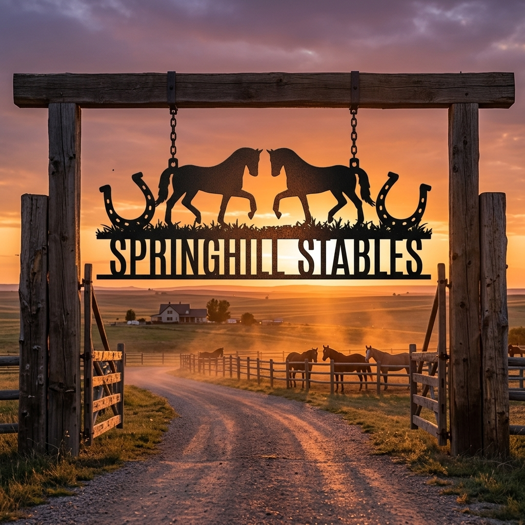 Horse Ranch Entrance Sign