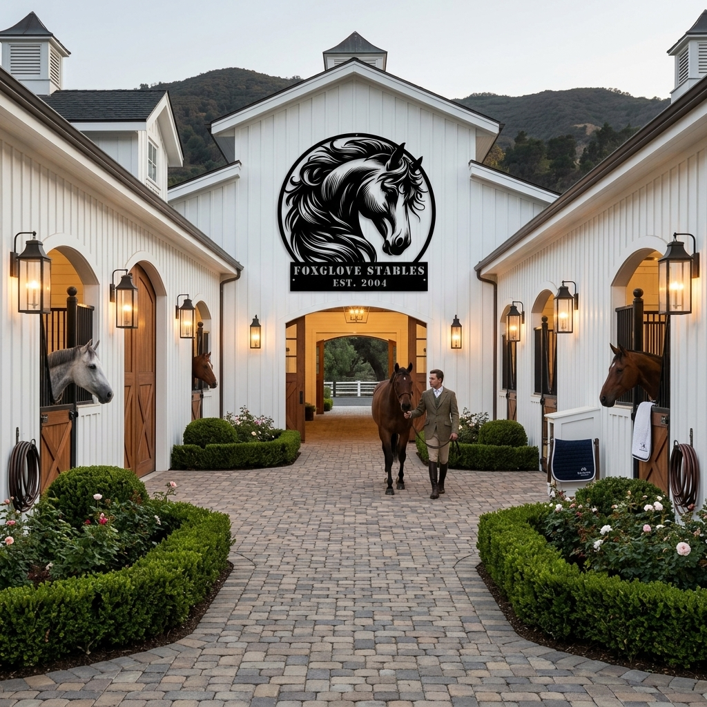 Horse Farm Steel Sign