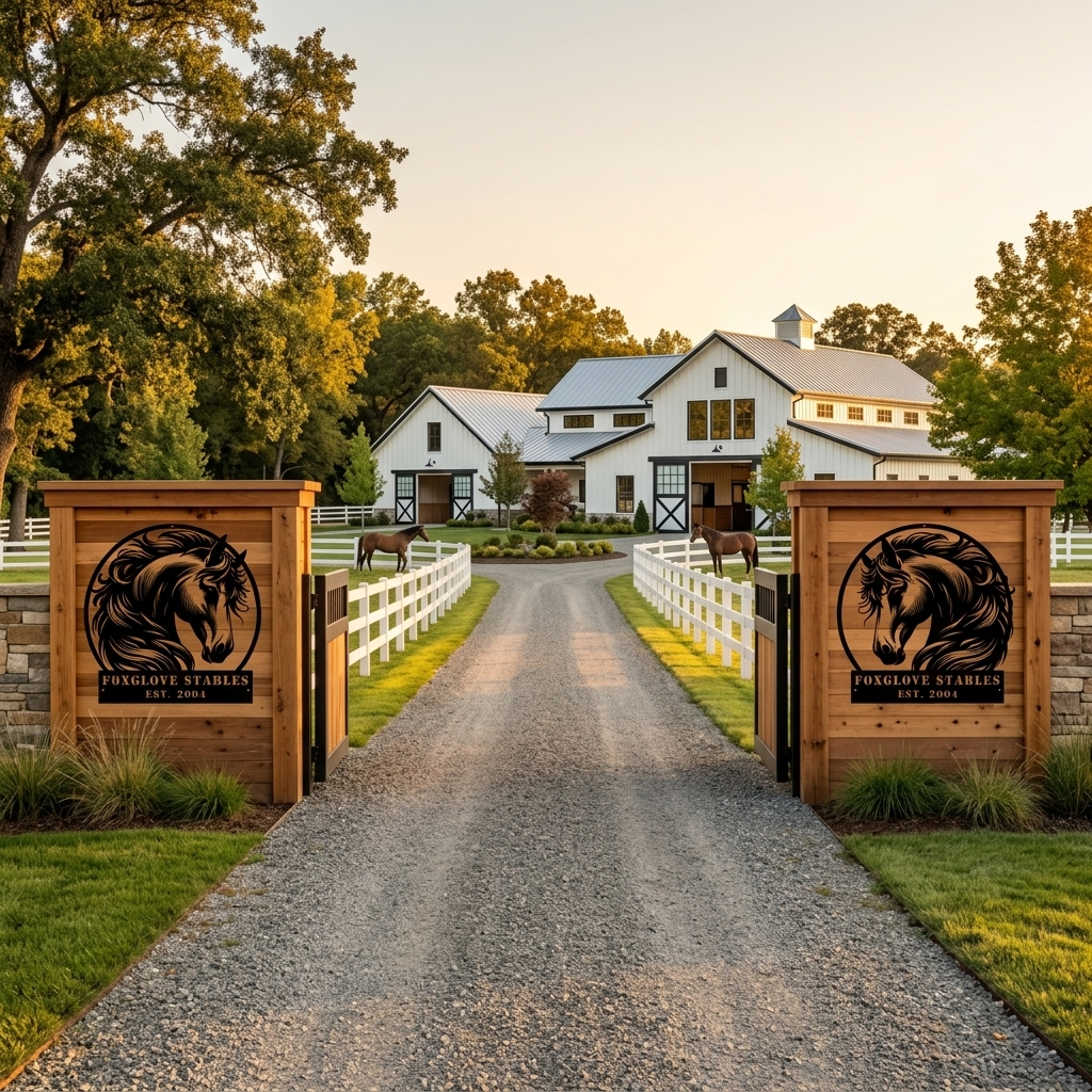 Horse Farm Steel Sign