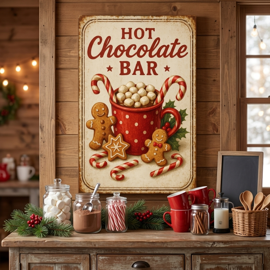 Hot Chocolate Bar Canvas Wall Art