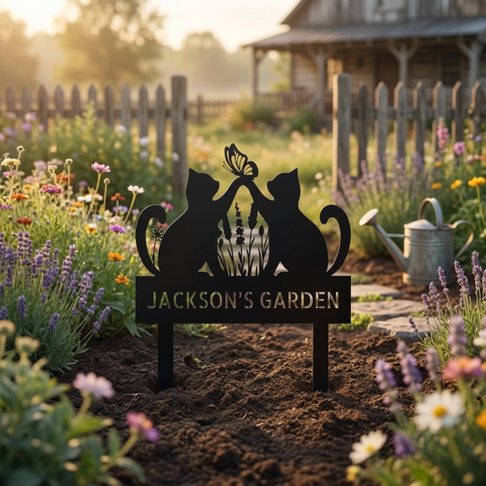 Cat Garden Memorial Steel Sign