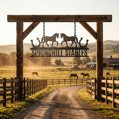 Horse Ranch Entrance Sign