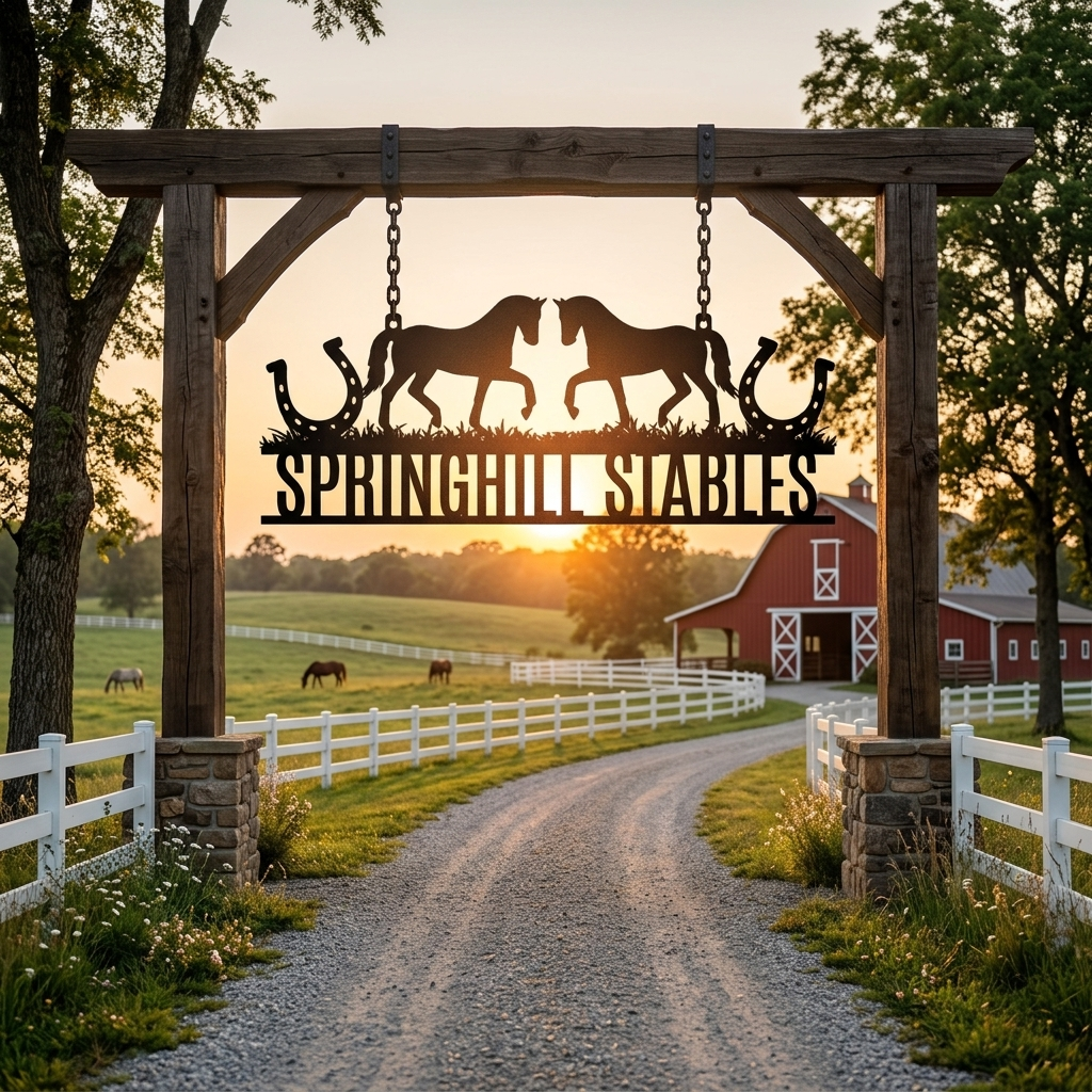 Horse Ranch Entrance Sign