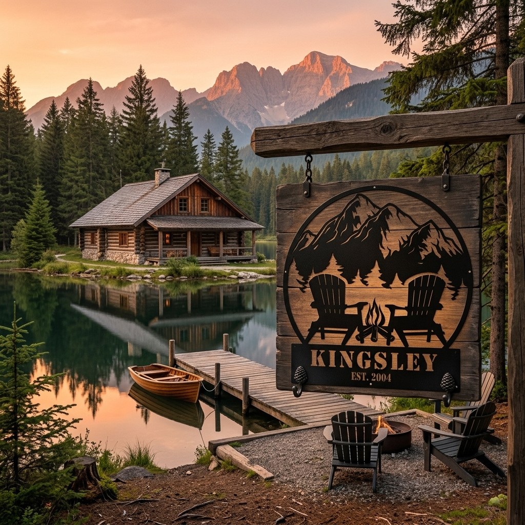 Custom Camping Steel Sign
