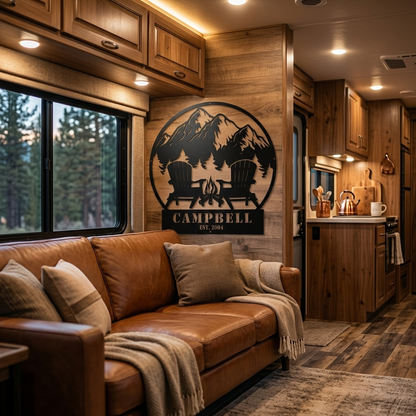 Custom Camping Steel Sign