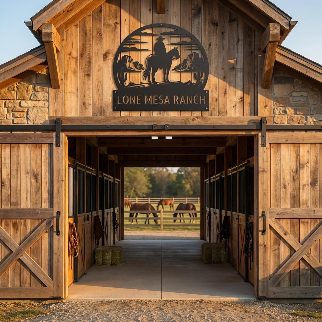 Western Ranch Steel Sign